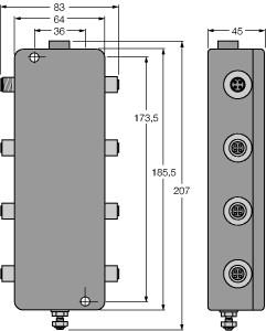 [6611434] Turck FOUNDATION fieldbus, IP67 junction box, 6-channel (JBBS-49SC-E613/3G)