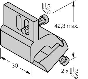 [6971803] Turck Accessories, Mounting Bracket, For Tie-Rod Cylinders (KLI5Z)