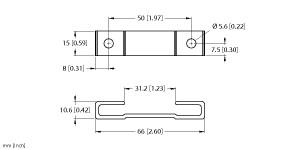 [6901045] Turck Accessories, Mounting Bracket, For Linear Position Sensors LI-Q25L (M1-Q25L (2 PCS))