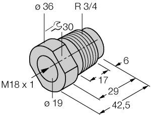 [6950012] Turck Accessories, Mounting Adapter (MAP-M18)