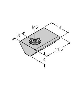 [6901039] Turck Accessories, Sliding Block, For Linear Position Sensors (MN-M5-Q25)