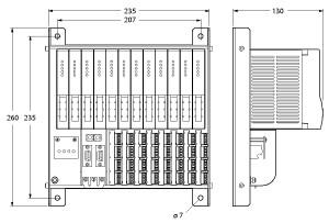 [9100680] Turck excom I/O System, Module Rack for 8 Modules, Zone 2 (MT08-3G)