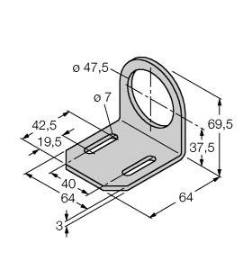 [69452] Turck Accessories, Mounting bracket (MW47)