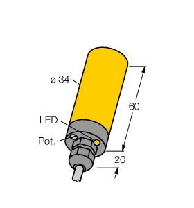 [2310012] Turck Capacitive Sensor (NC22.5-K34-RZ3X 0.5M)