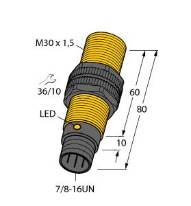 [4375492] Turck Inductive Sensor, With Increased Temperature Range (NI15-P30-RZ3X-B2131/S100)