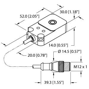 [4690291] Turck Inductive Sensor (NI20-Q14-AN6X2-0.2-RS4T)