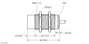[1644638] Turck Inductive Sensor (NI20U-M30-AN6X 7M)