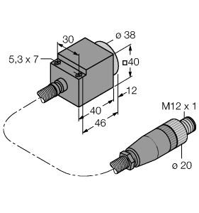 [1602410] Turck Inductive Sensor, With Increased Temperature Range (NI25-CQ40/S1102 5M)