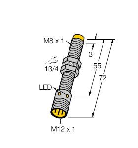[46033] Turck Inductive Sensor (NI2-G08-AN6X-H1341)