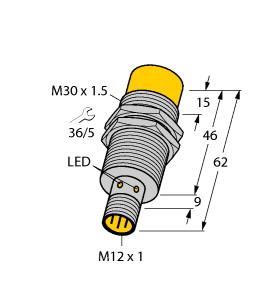 [1646632] Turck Inductive Sensor, With Extended Switching Distance (NI30U-EM30-AP6X-H1141)