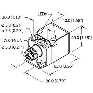 [4280493] Turck Inductive Sensor, With Extended Switching Distance (NI35U-CK40-ADZ30X2-B1131/S1590 W/BS 2.1)