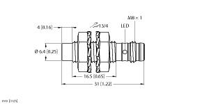 [4669651] Turck Inductive Sensor (NI3-EG08K-RP6X-V1131)
