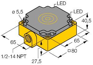 [10403] Turck Inductive Sensor, With Increased Temperature Range (NI40-CP80-Y1/S100-S10)