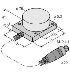 [1602404] Turck Inductive Sensor, With Increased Temperature Range (NI40-CQ80/S1102 5M)