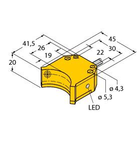 [1050002] Turck Inductive Sensor, For Rotary Actuators (NI4-DS20-2Y1X2)