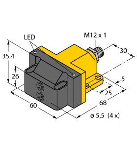 [1051007] Turck Inductive Sensor, For Rotary Actuators (NI4-DSU26-2Y1X2-H1140)