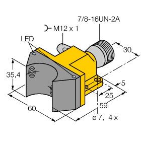 [1051015] Turck Inductive Sensor, For Rotary Actuators (NI4-DSU35-2Y1X2-B1160-FKE4.3)