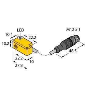 [1609376] Turck Inductive Sensor, With Extended Switching Distance (NI5U-Q10S-AP6X-0.2-RS4T)