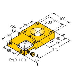 [1410302] Turck Inductive Sensor, Ring Sensor (NI60R-S32SR-VP44X)
