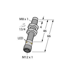 [4614705] Turck Inductive Sensor, Stainless Steel Front (NI6-EG08FE-AP6X-H1341)
