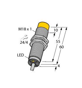 [4411293] Turck Inductive Sensor (NI8-M18E-AD4X 7M)