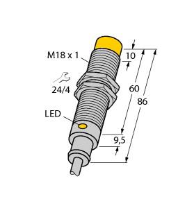 [43123] Turck Inductive Sensor (NI8-M18T-RZ3X)