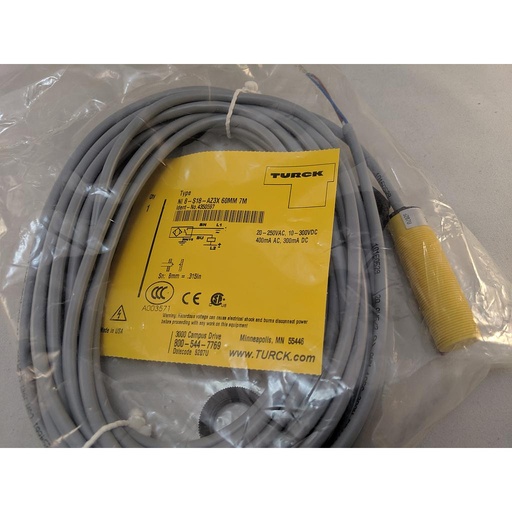 [4350597] Turck Inductive Sensor (NI8-S18-AZ3X 60MM 7M)