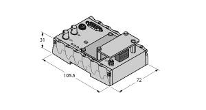 [6890427] Turck excom I/O System, PROFIBUS-DP fiber-optic coupler for zone 1 (OC11EX/2G.2)