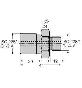 [6835012] Turck Accessories, Threaded Adapter (PCV-G1/2A4)