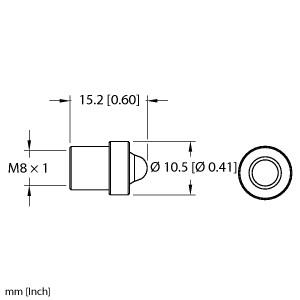 [U2-07761] Turck Actuator and Sensor Accessory, Closure cap, Threaded hand tighten (PKG-MC)