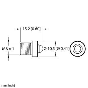 [U2-07762] Turck Actuator and Sensor Accessory, Closure cap, Threaded hand tighten (PSG-MC)