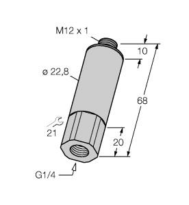 [6831434] Turck Pressure Transmitter, With Current Output (2-Wire) (PT001R-11-LI3-H1131)