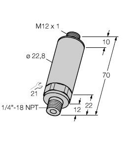 [6831517] Turck Pressure Transmitter, With Voltage Output (3-Wire) (PT006R-13-LU2-H1131)