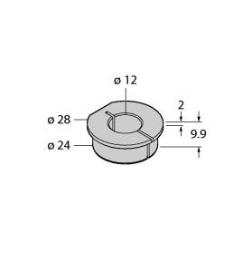 [1593020] Turck Accessories, Adapter Sleeve, For Encoders RI-QR24 (RA3-EQR24)