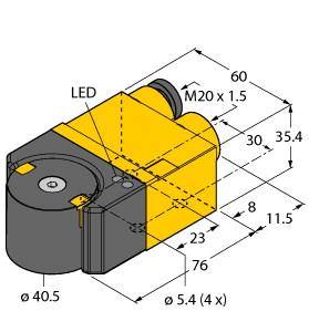 [1593015] Turck Inductive Angle Sensor, With Analog Output, Premium Line (RI360P1-DSU35TC-ELI-EXI)