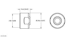 [U0914-43] Turck Accessory for 7/8, Closure cap, Threaded hand tighten (RKFV-MC)