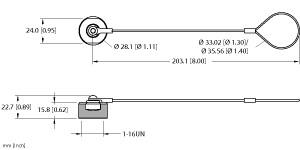 [U0923-11] Turck Accessory for 1, Closure cap, Threaded hand tighten + lanyard (RKMB-CC)