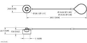 [U0923-12] Turck Accessory for 1, Closure cap, Threaded hand tighten + lanyard (RKMBV-CC)