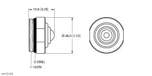 [U0923-20] Turck Accessory for 1, Closure cap, Threaded hand tighten (RSFBV-MC)