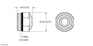 [U0914-42] Turck Accessory for 7/8, Closure cap, Threaded hand tighten (RSFV-MC)