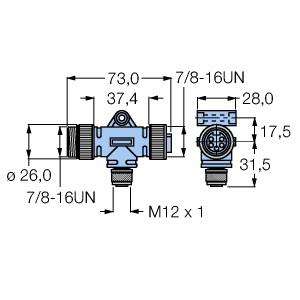 [U0142] Turck Zweifachverteiler (RSM FKM RKM 57)