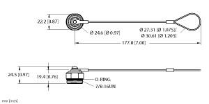 [U0876-79] Turck Accessory for 7/8, Closure cap, Threaded hand tighten + lanyard (RSMV-CC)