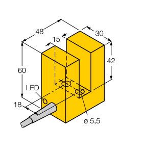 [1605001] Turck Inductive Sensor, Slot-type (SI15-K30-AP6X)