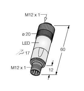[A0622] Turck Accessories, Smart Plug, Rotation Speed Monitor (SPF1-AP6X)
