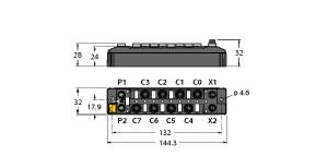 [6814022] Turck Compact Multiprotocol I/O Module for Ethernet, 8 Digital PNP 2 A Outputs (TBEN-S1-8DOP)