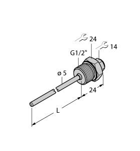 [9910487] Turck Accessories, Thermowell, For Temperature Sensors (THW-3-G1/2-A4-L200)