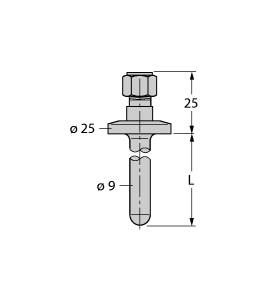 [9910468] Turck Accessories, Thermowell, For Temperature Sensors (THW-6-TRI3/4-A4-L100)