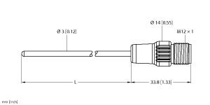 [9910404] Turck Temperature Detection, Probe (TP-203A-CF-H1141-L250)