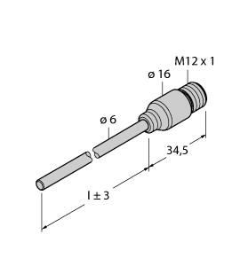 [9910639] Turck Temperature Detection, Probe, Stainless Steel (TPS-206A-CF-H1141-L150)