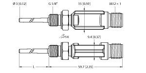 [9910550] Turck Temperature Detection, With Current Output (TTM050C-103A-G1/8-LI6-H1140-L013-50/50�C)